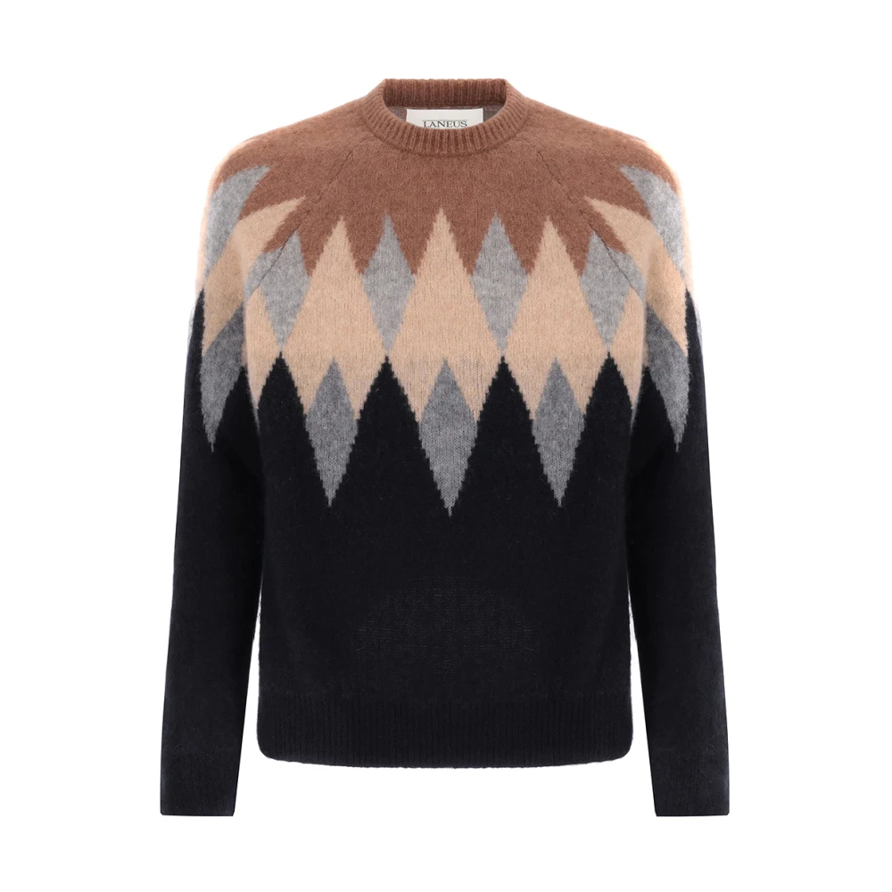 Laneus Men's Multicolor Round-Neck Knitwear - Round-Neck Knitwear - M - Knitwear