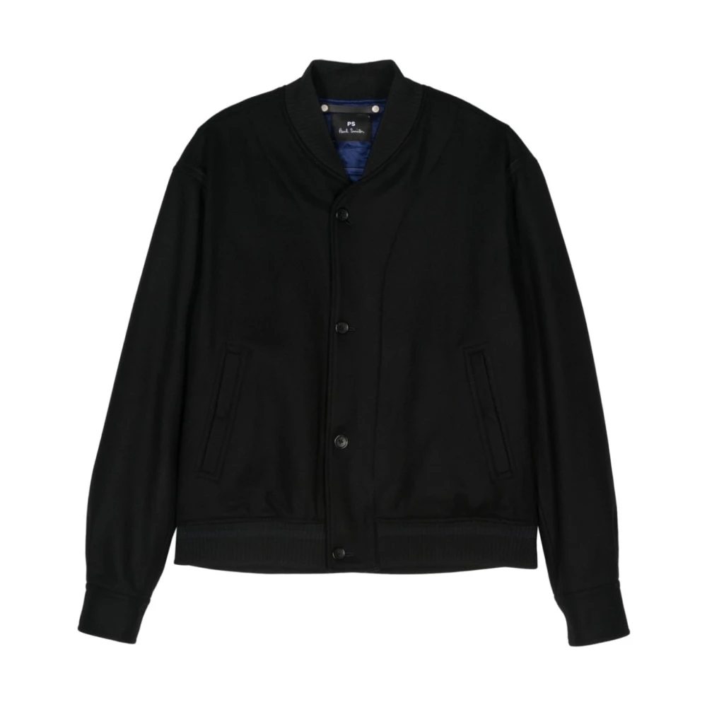 PS By Paul Smith Zwarte wollen bomberjack Black Heren