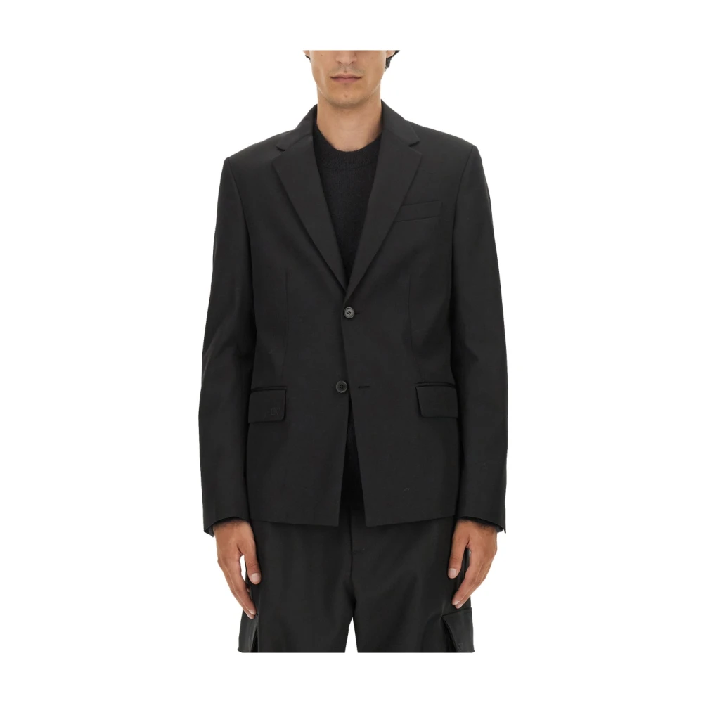 Off White Men's Black/White Classic Wool Blazer