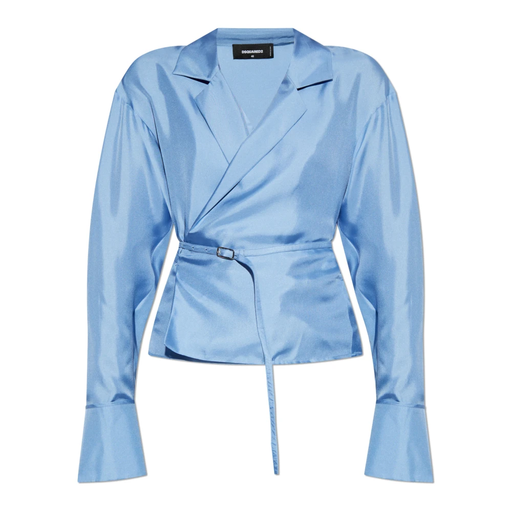 Dsquared2 Zijden top Blue Dames