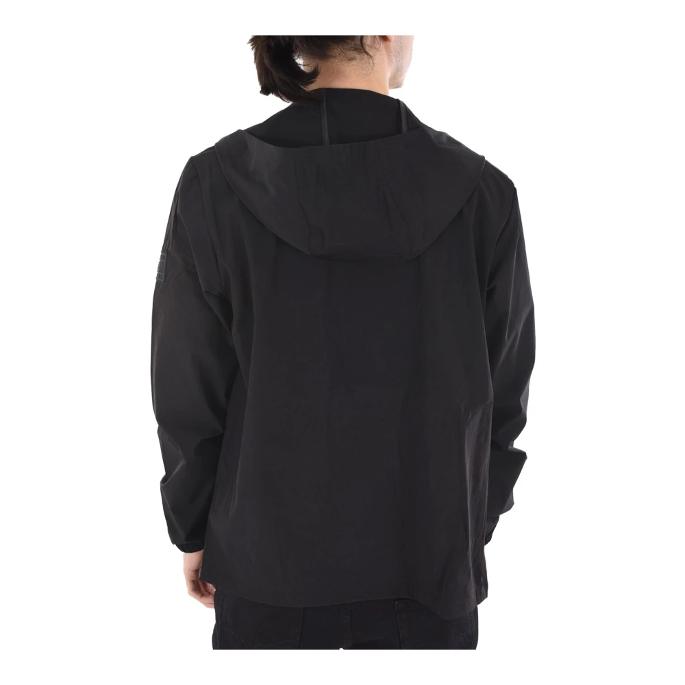 Tommy Hilfiger Zwarte windjack met capuchon Black Heren