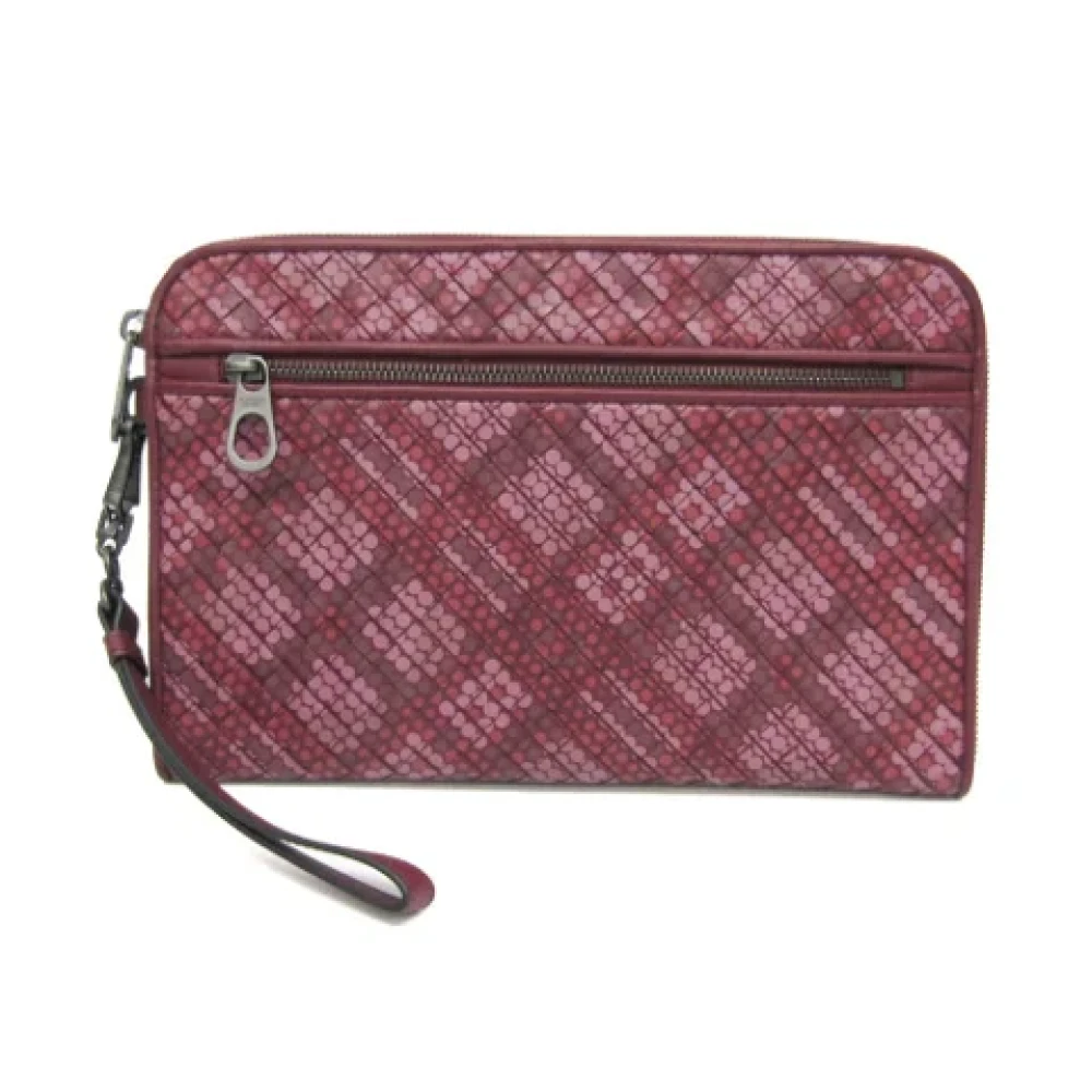 Bottega Veneta Vintage Pre-owned Leather clutches Red Dames