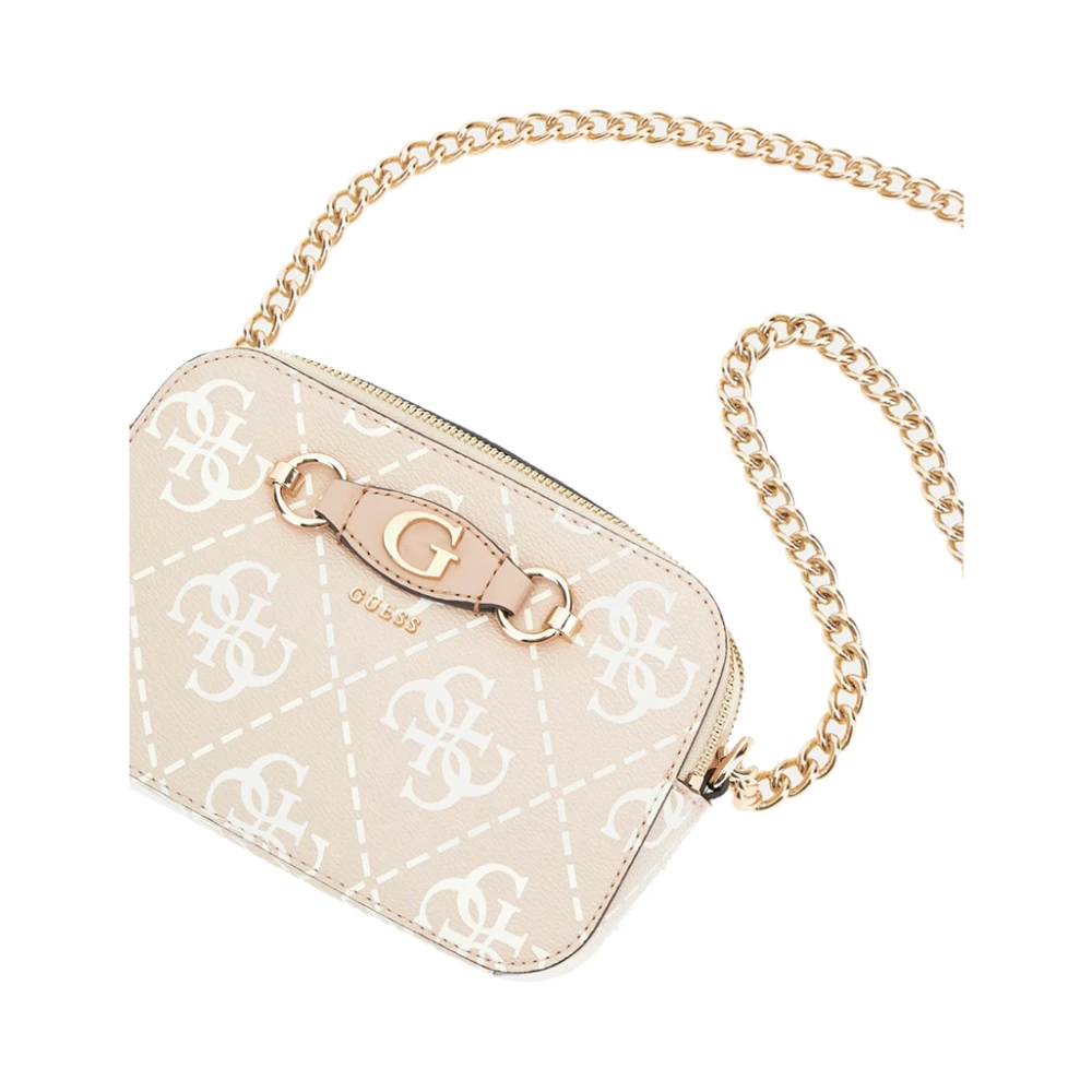 Guess Beige Schoudertas met Gouden Details Beige Dames