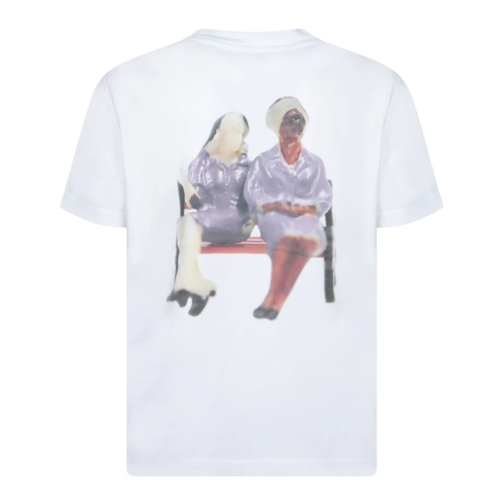 JW Anderson Grafische Print Katoenen T-shirt White Dames