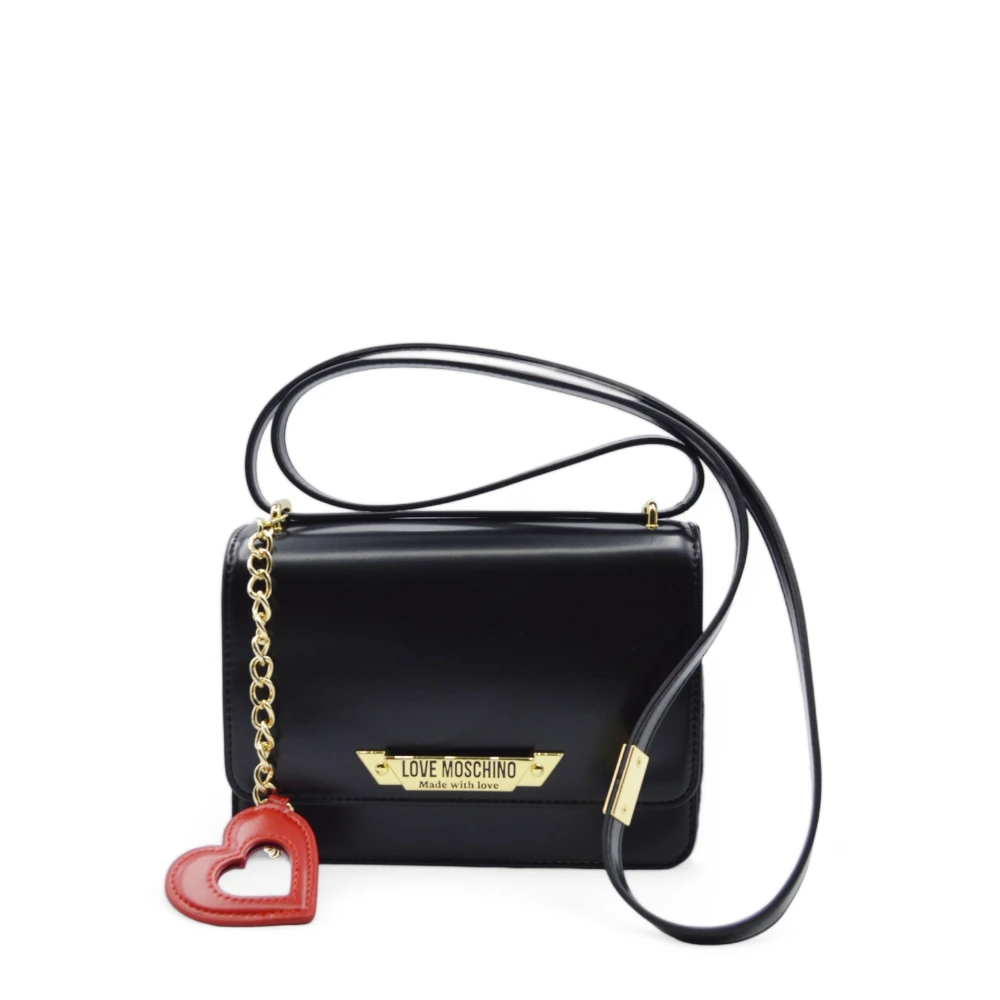 Love Moschino Iconische Hart Ketting Schoudertas Black Dames
