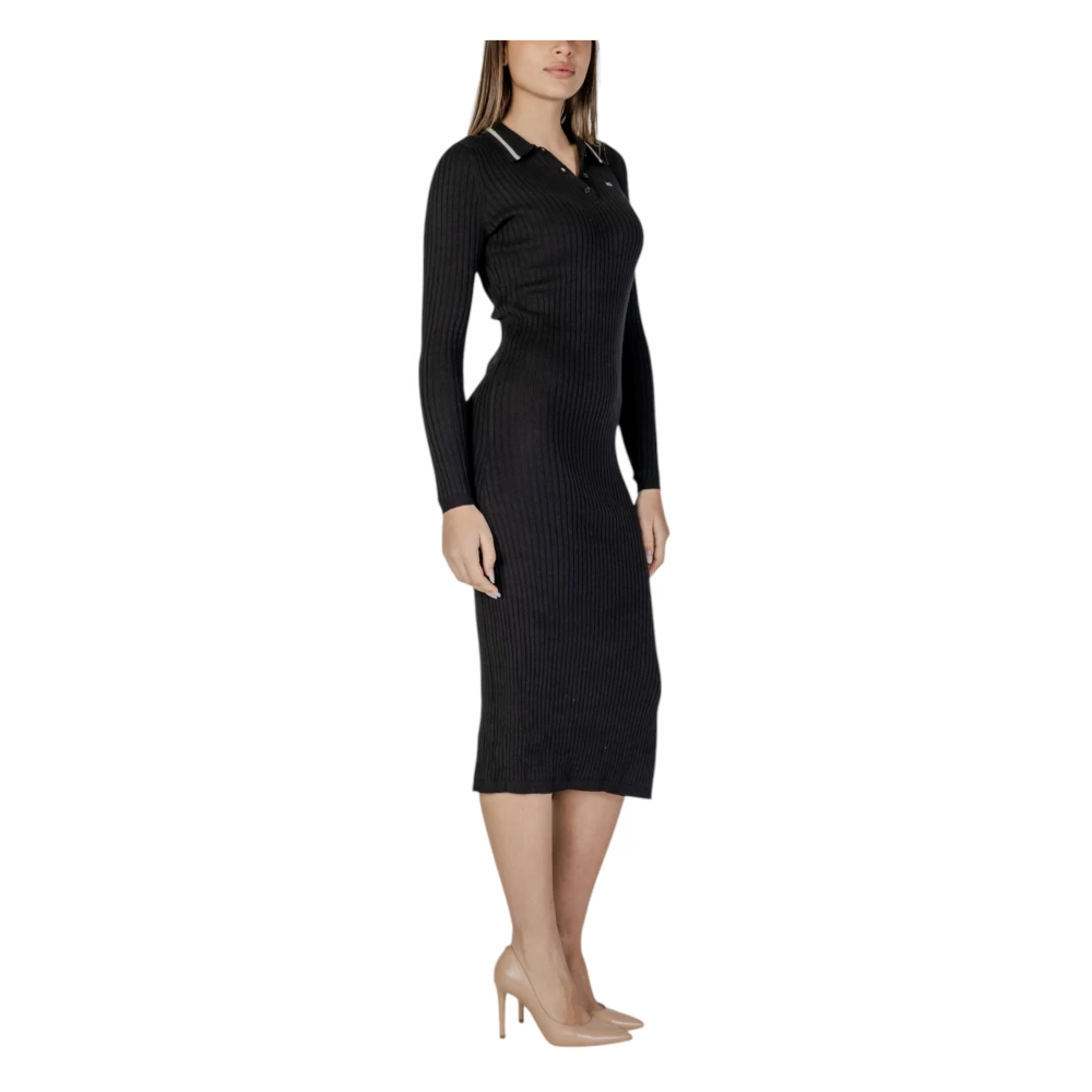 Tommy Jeans Lente Zomer Dames Midi Jurk Black Dames