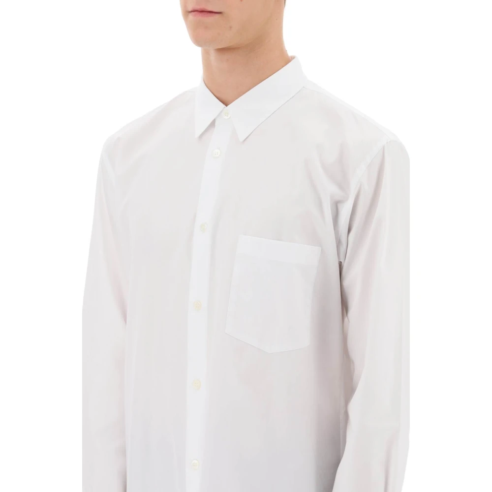 Comme des Garçons Klassieke Witte Button-Up Overhemd White Heren