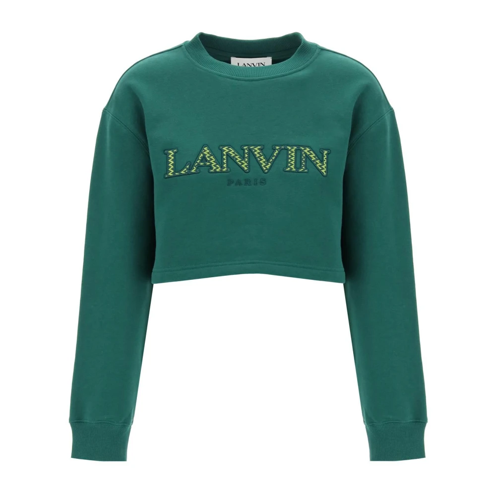 Lanvin Sweatshirt met geborduurd logopatch Green Dames