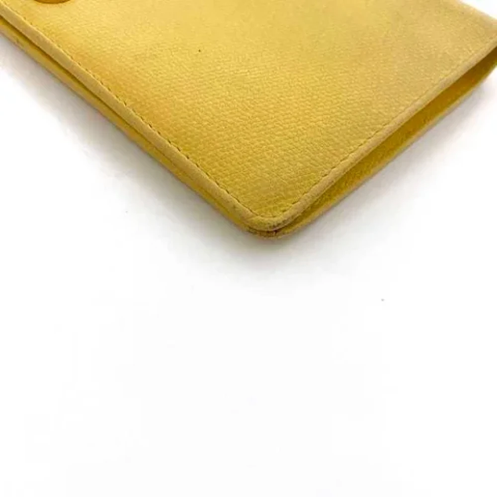 Chanel Vintage Pre-owned Leather wallets Yellow Dames