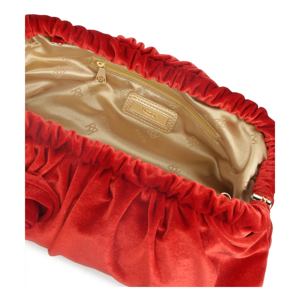 Kazar Rode stoffen handtas met grote bloemen Red Dames