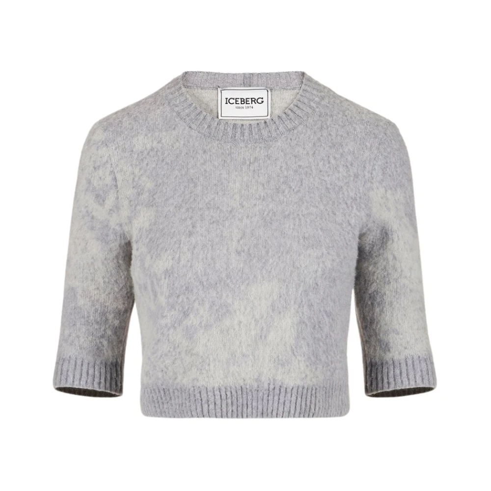 Iceberg Slangeneffect crew-neck sweater Gray Dames