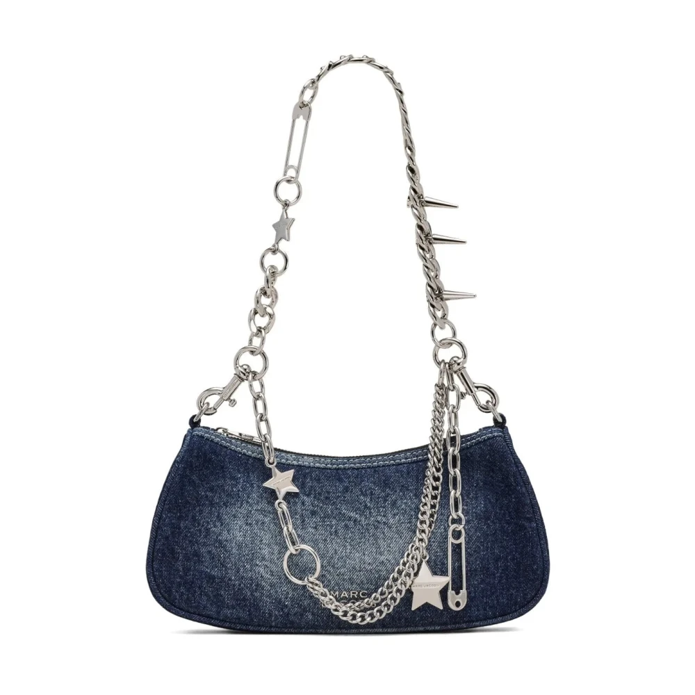 Marc Jacobs Women's Blue The Faded Denim Charm Shoulder Bag