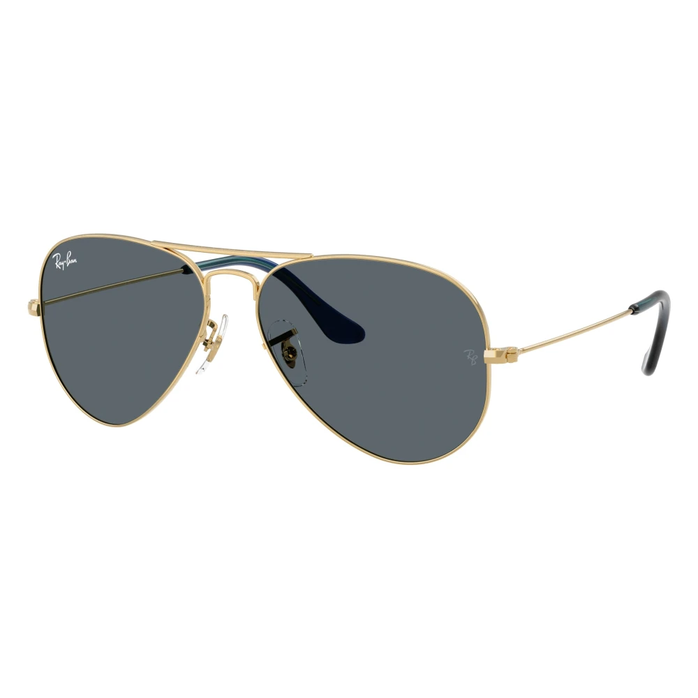 Ray-Ban Unisex Sunglass Aviator Large Metal - Frame color: Arista Gold, Lens color: Blue - Image 5