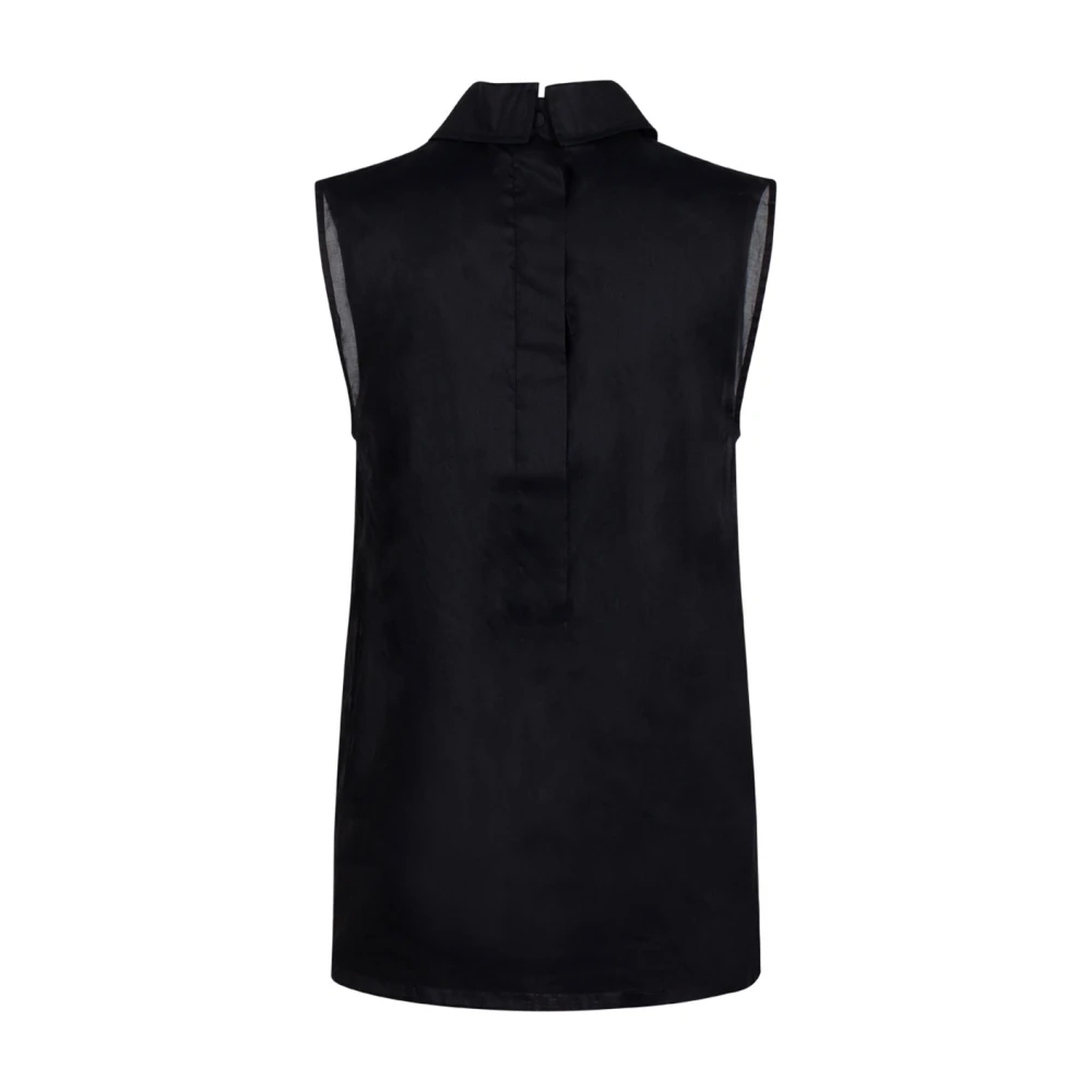 Jil Sander Zwarte mouwloze top Black Dames