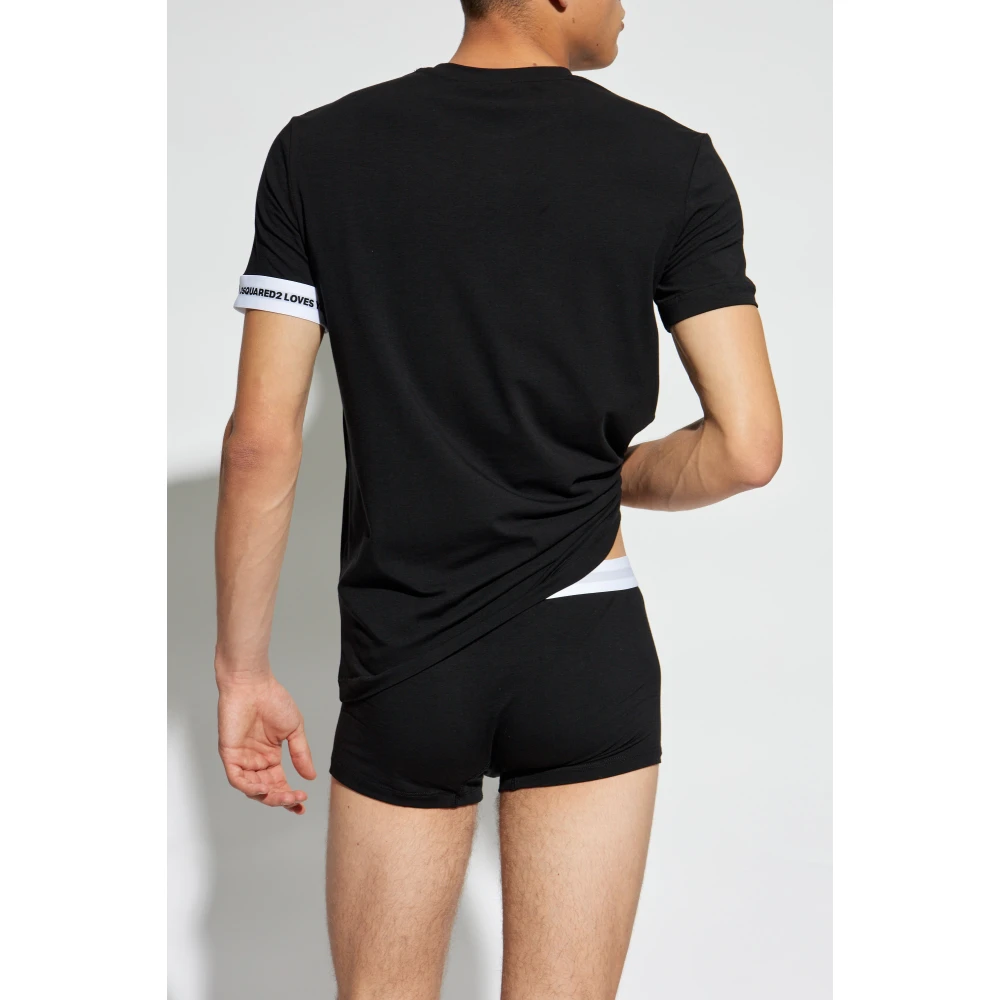 Dsquared2 T-shirt uit de 'Underwear' collectie Black Heren