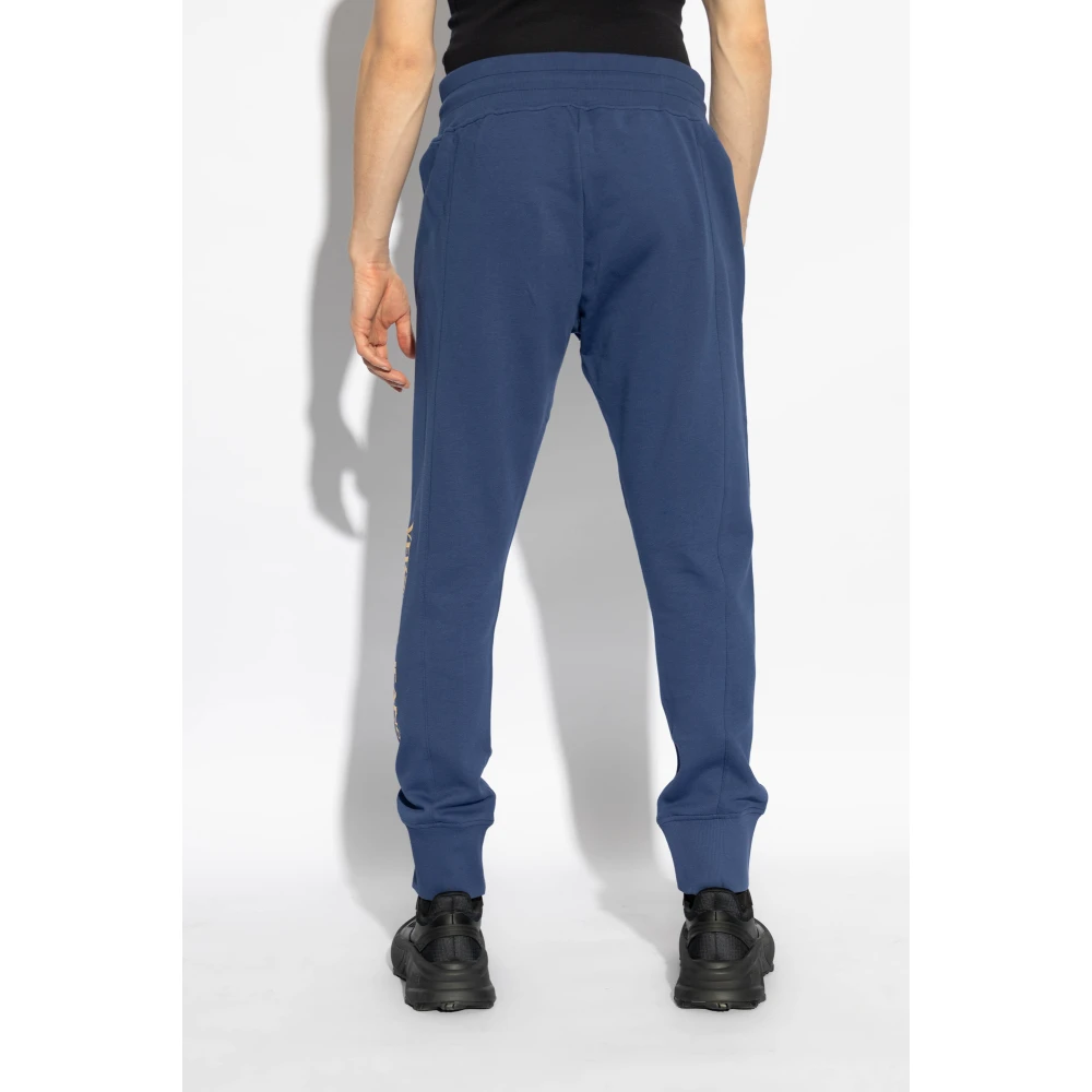 Versace Jeans Couture Sweatpants met bedrukt logo Blue Heren