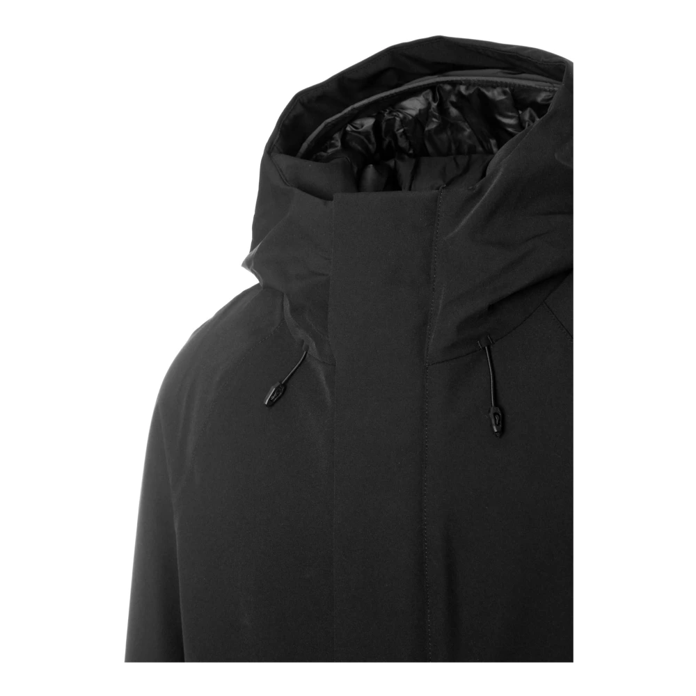 Krakatau Reflecterende winterparka met verstelbare capuchon Black Heren