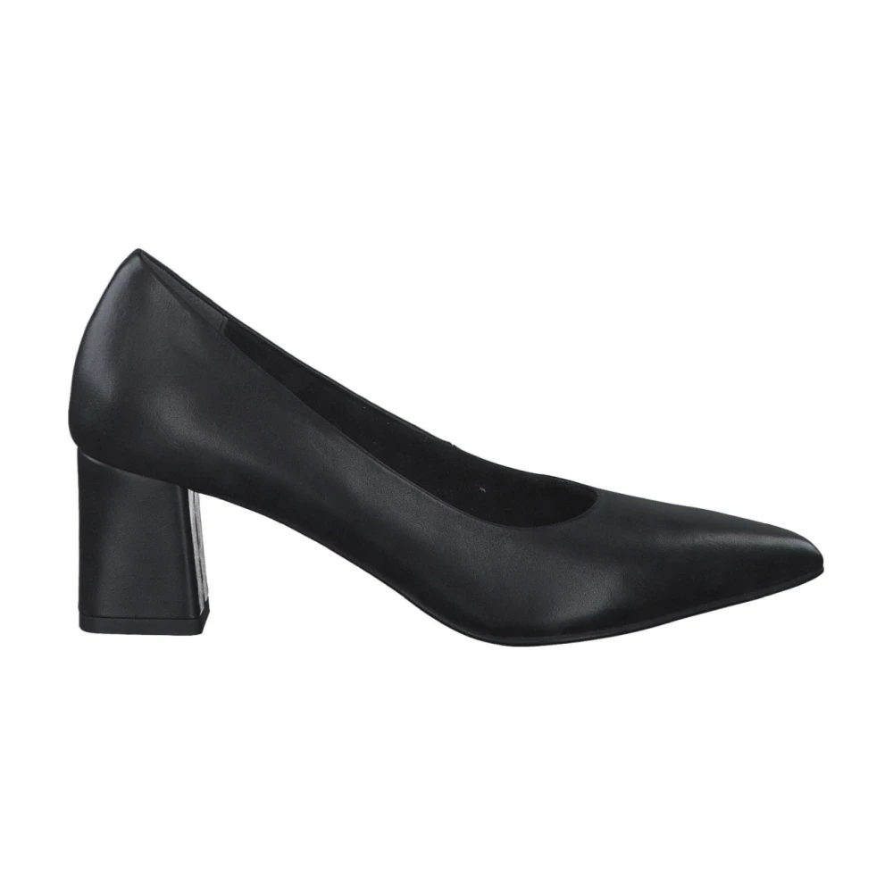Klassiske sorte læderformelle flade sko