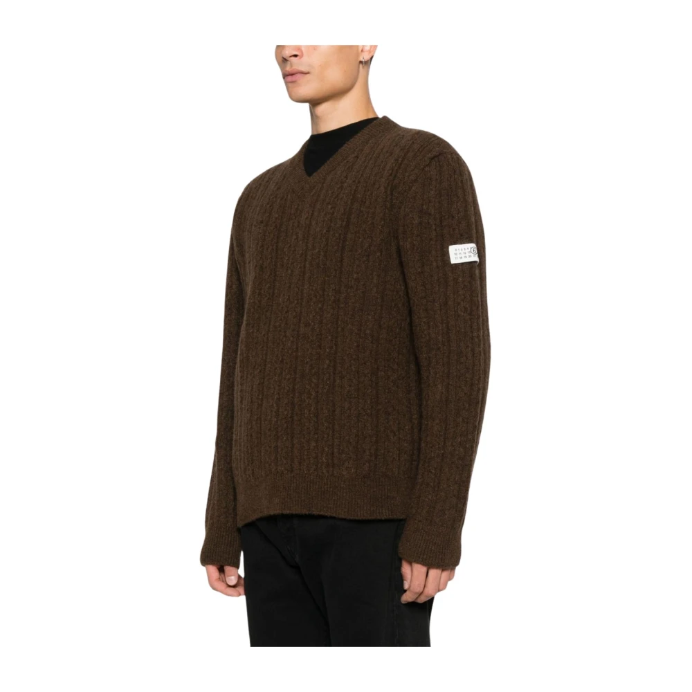 Mm6 Maison Margiela Uomo Marrone Maglie, L, New,