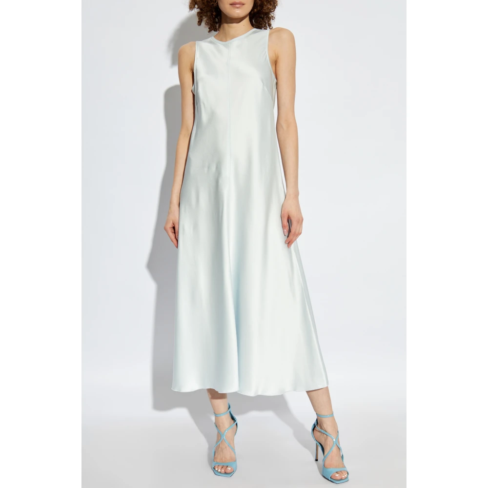 Forte Satijnen jurk Blue Dames