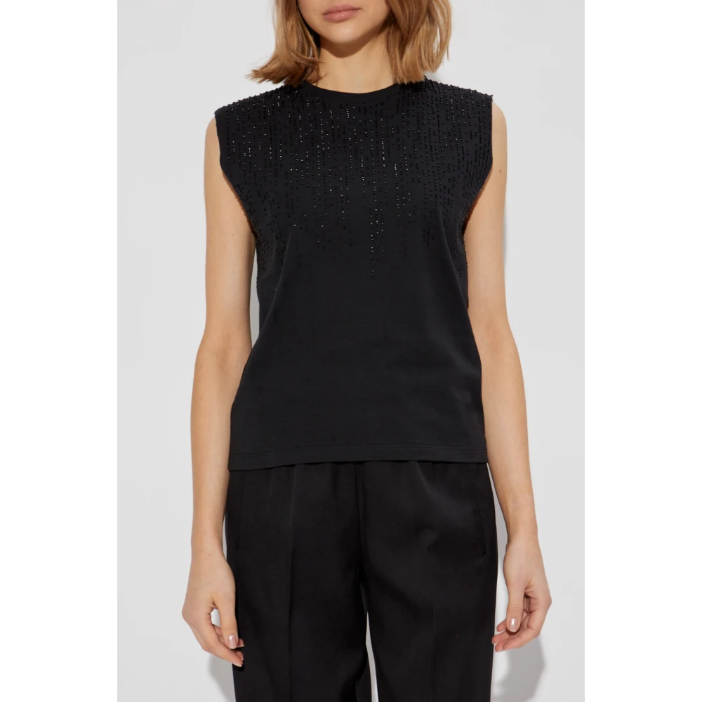 Golden Goose Top met kralen Black Dames