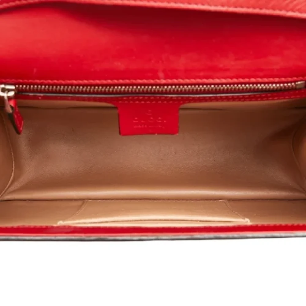 Gucci Vintage Pre-owned Leather handbags Red Dames