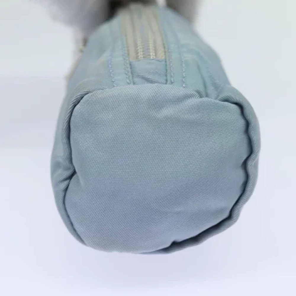 Prada Vintage Pre-owned Nylon pouches Blue Dames