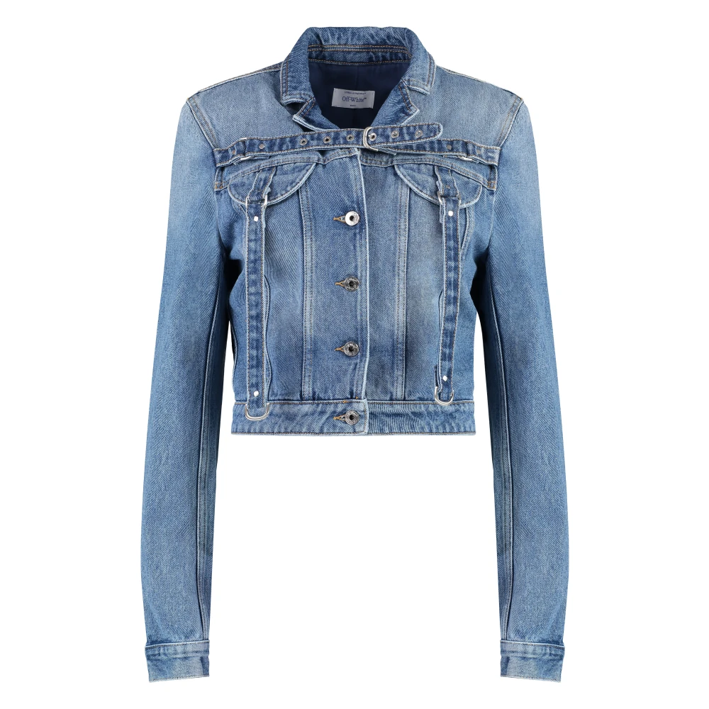 Off White Donna Blu - Giacca In Cotone - Jackets - M - Immagine 2