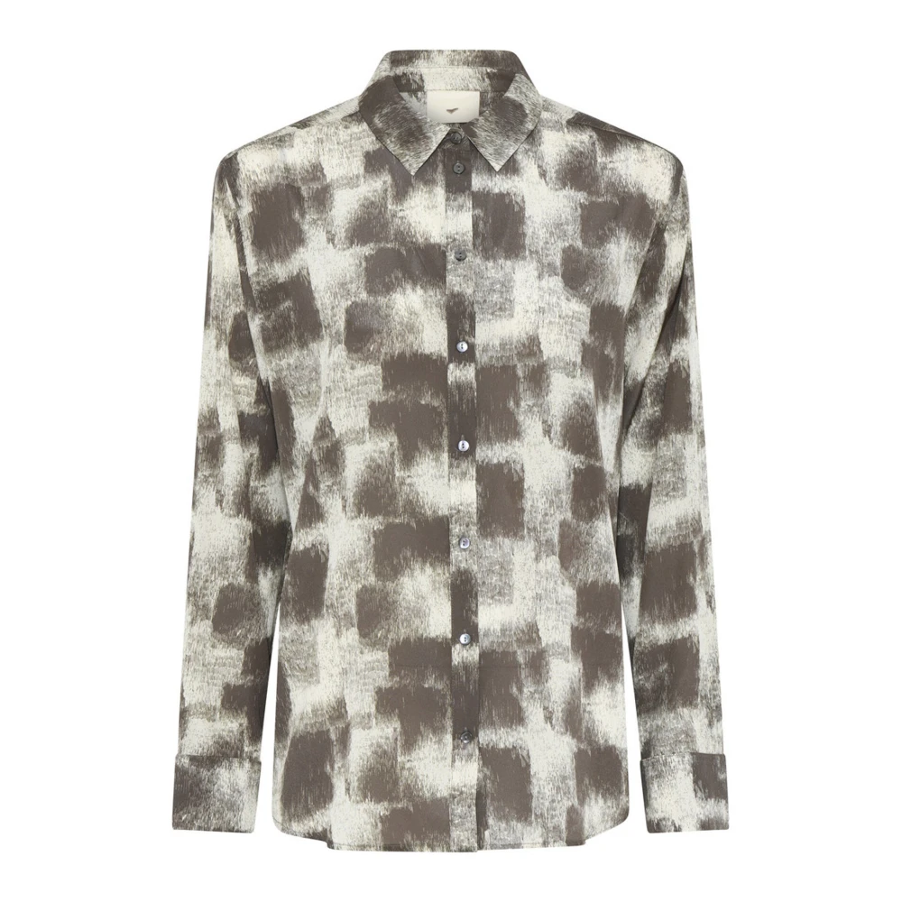 Heartmade Luxe zijdeblend oversized shirt Multicolor Dames