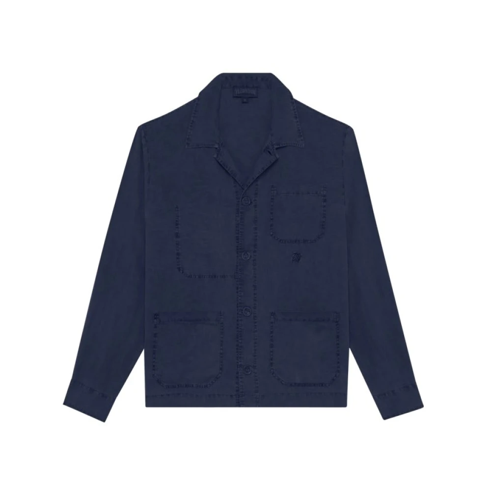 Vilebrequin Uomo Blu - Corentin Linen Overshirt - Shirts - S
