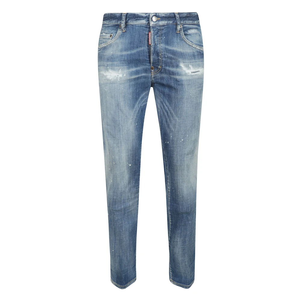 Dsquared2 Men's Blue Slim Fit Jeans, L, Slim Fit Stretch Cotton Denim Jeans