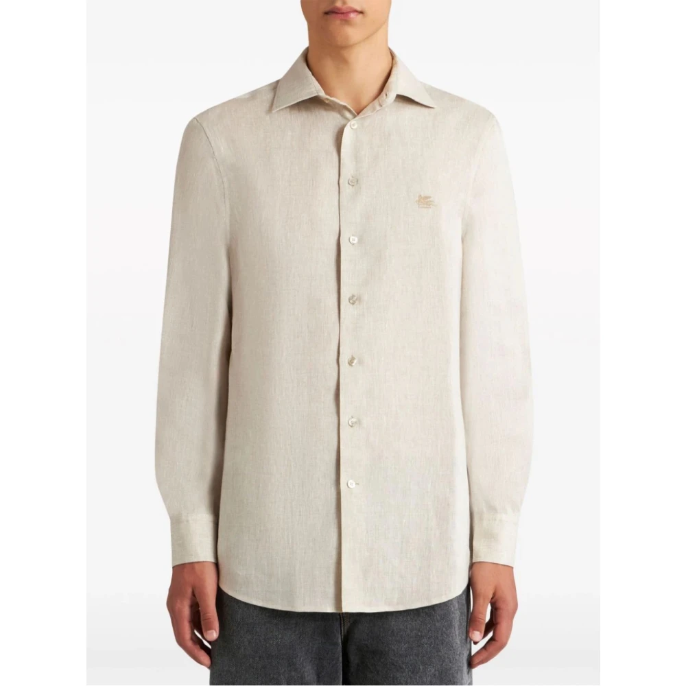 ETRO Roma Logo Shirt Beige Heren