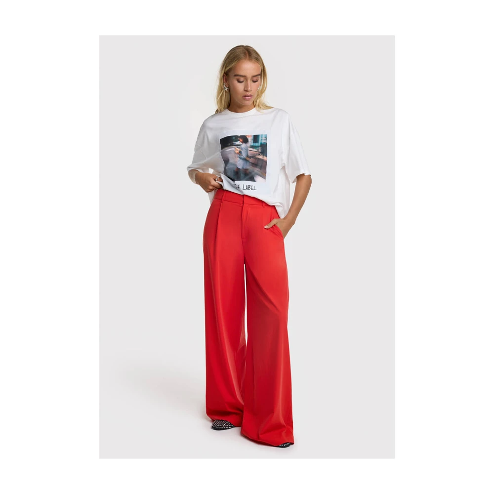 Alix The Label Pleat Pants Red Dames