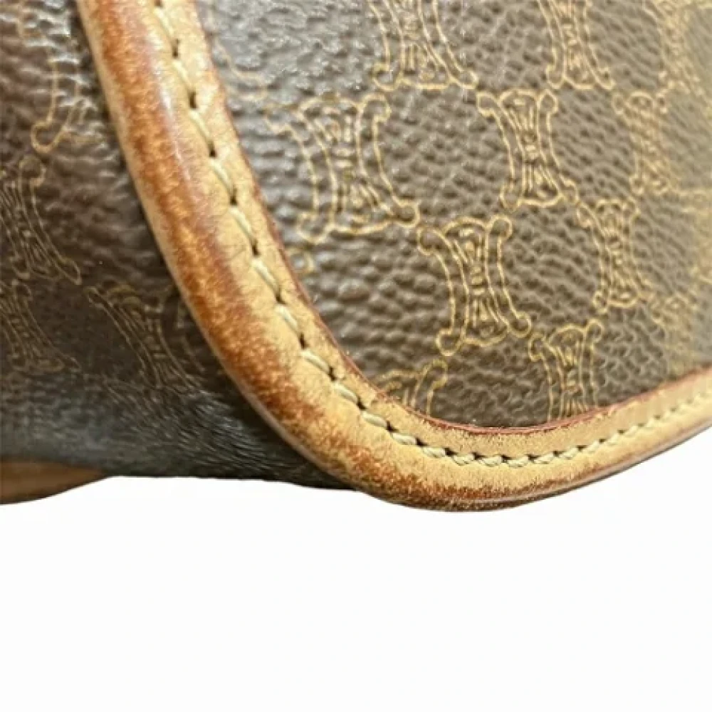 Celine Vintage Pre-owned Plastic shoulder-bags Brown Dames