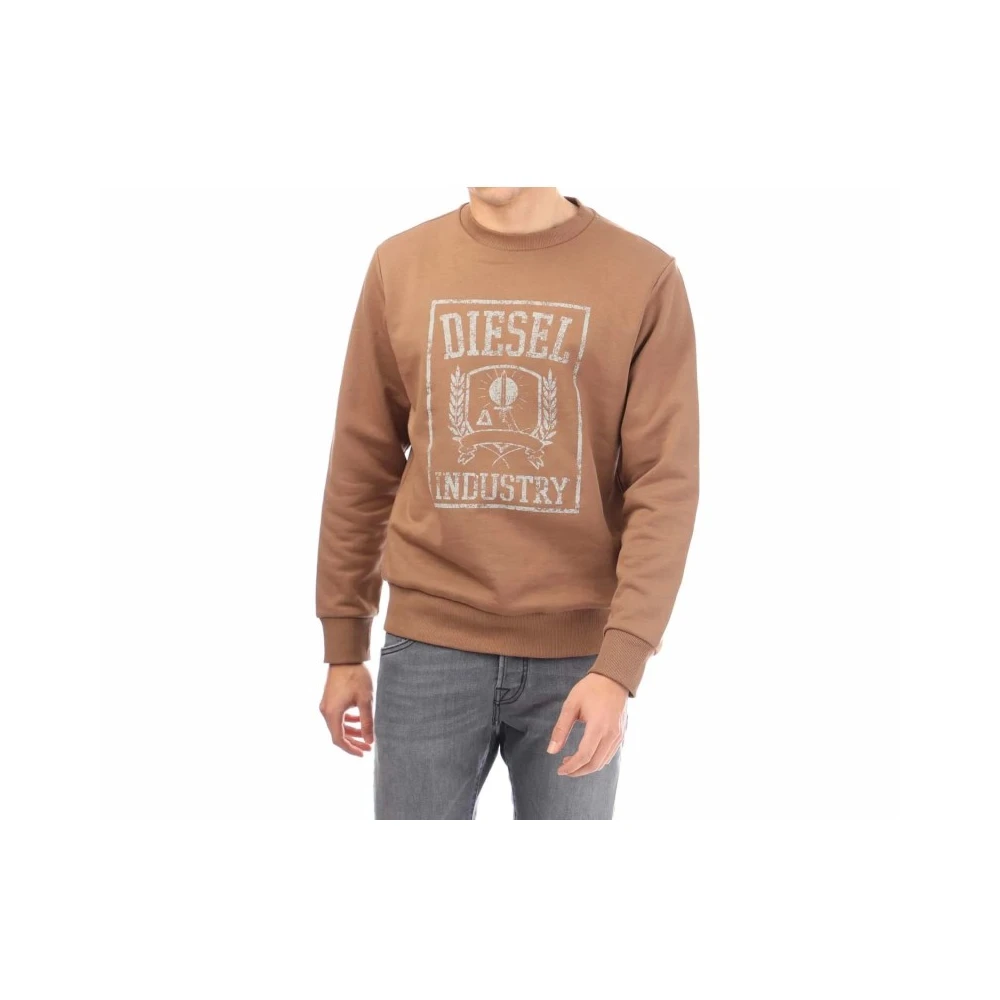 Diesel Uomo Marrone Felpe, L, New,