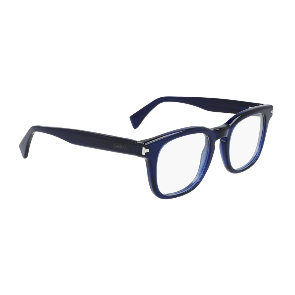 Lanvin Blauwe Acetaatbril voor mannen Blue Heren