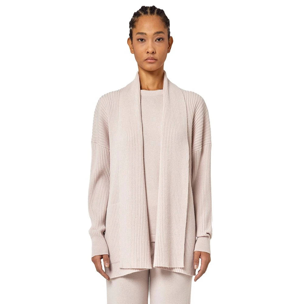 Alpha Studio Beige Kasjmier Gebreide Vest met Zakken Beige Dames