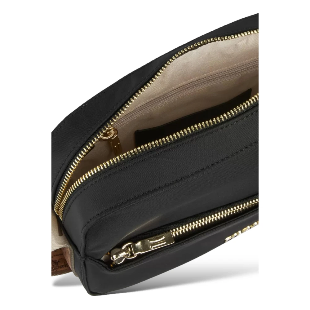 Alviero Martini 1a Classe Zwarte Geo Classic Nylon Reporter Tas Black Dames