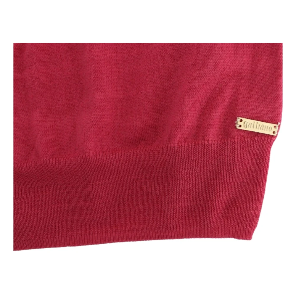 John Galliano Elegante roze gebreide top Pink Dames