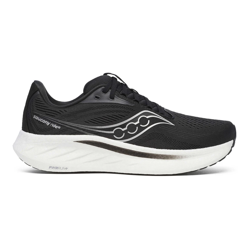 Saucony Svart/Vit Ride 18 Löparskor Black, Herr