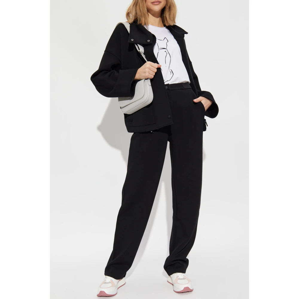 Emporio Armani Jas met opstaande kraag Black Dames