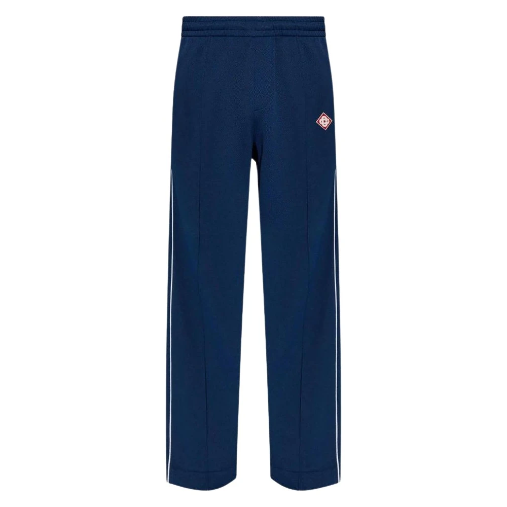 Casablanca Men's Blue Pique Track Trousers - Sweatpants - Xl - Trousers