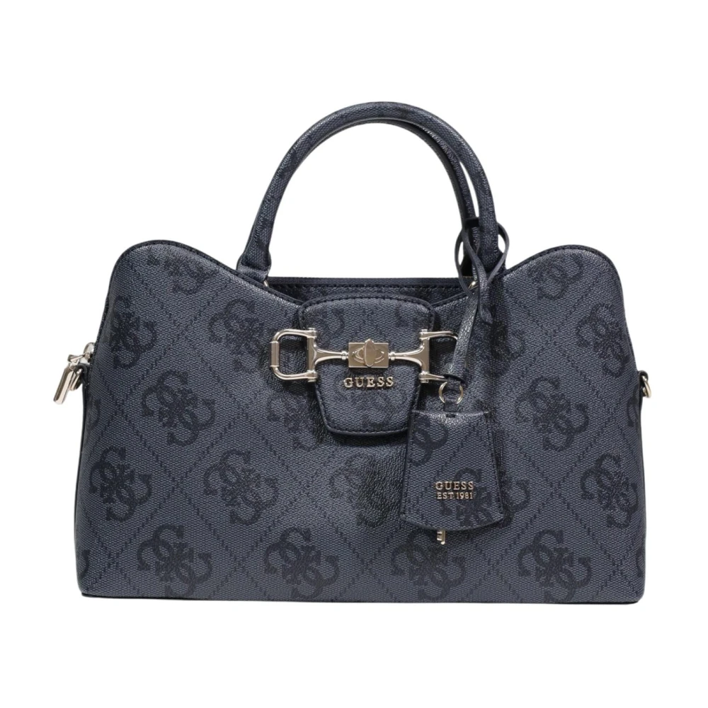 Guess Women's Gray Janie Logo Girlfriend Satchel
