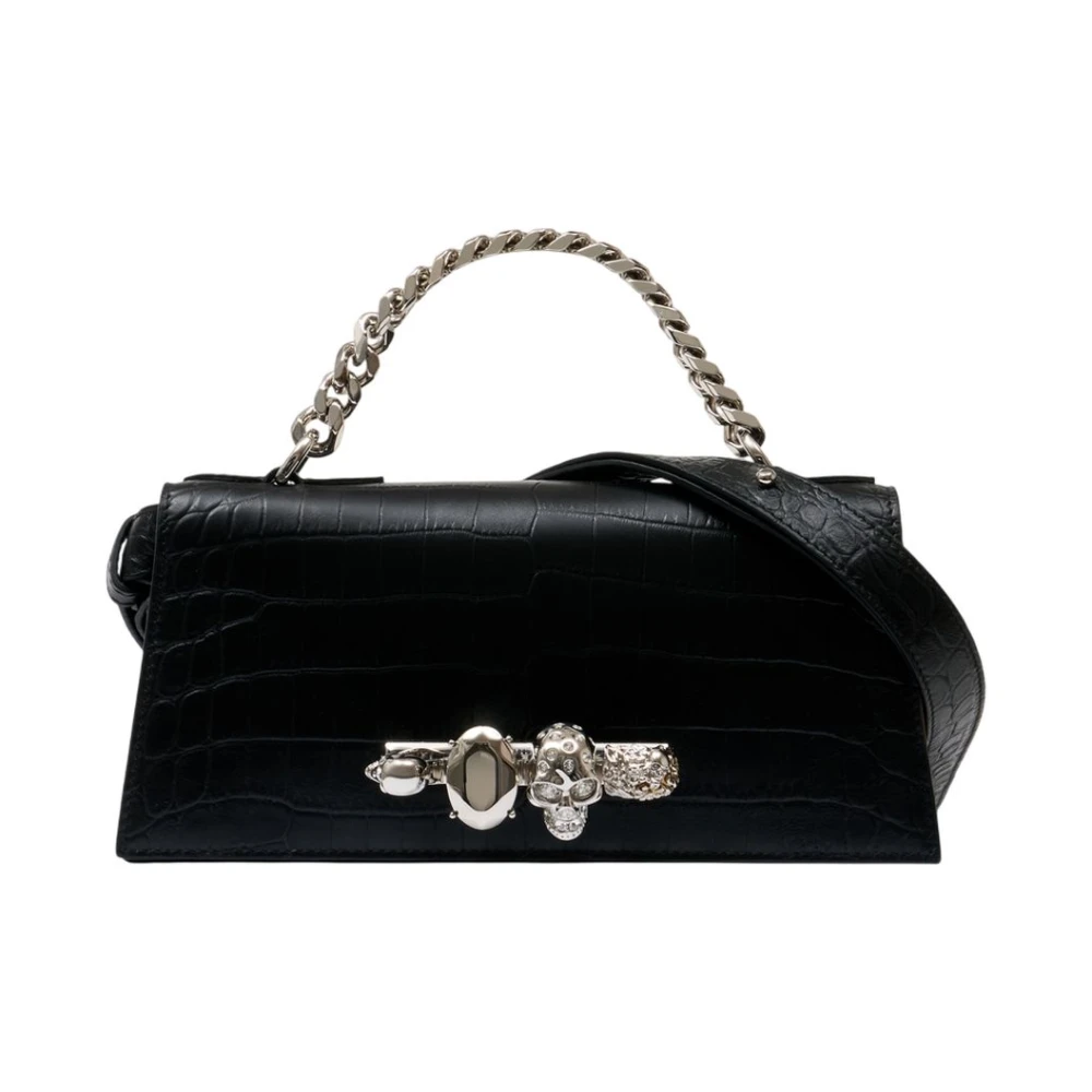 Alexander Mcqueen Women's Black Handbags, One Size, Jewelled Shoulder Mini