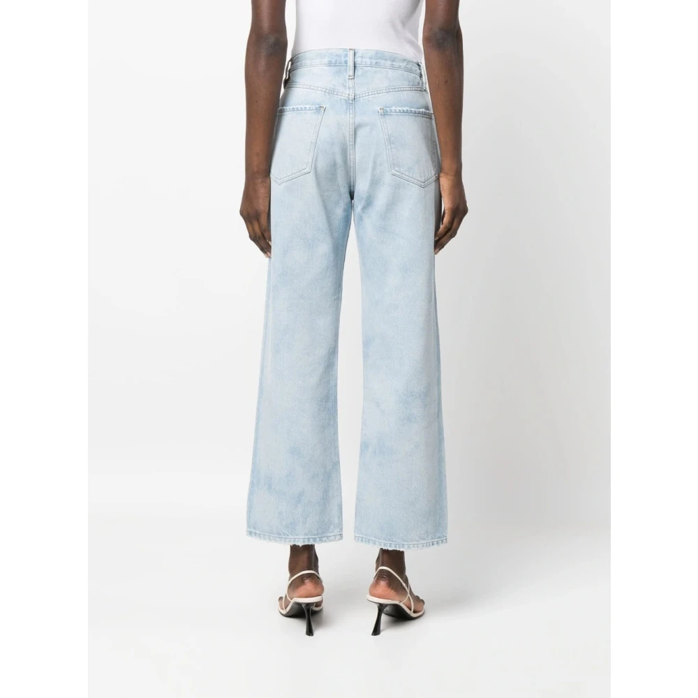 Frame Slouch Cropped Jeans Blue Dames