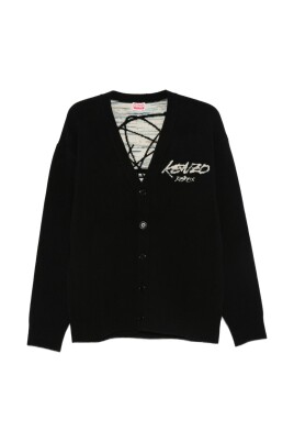 pull-noir-a-col-en-v-avec-logo