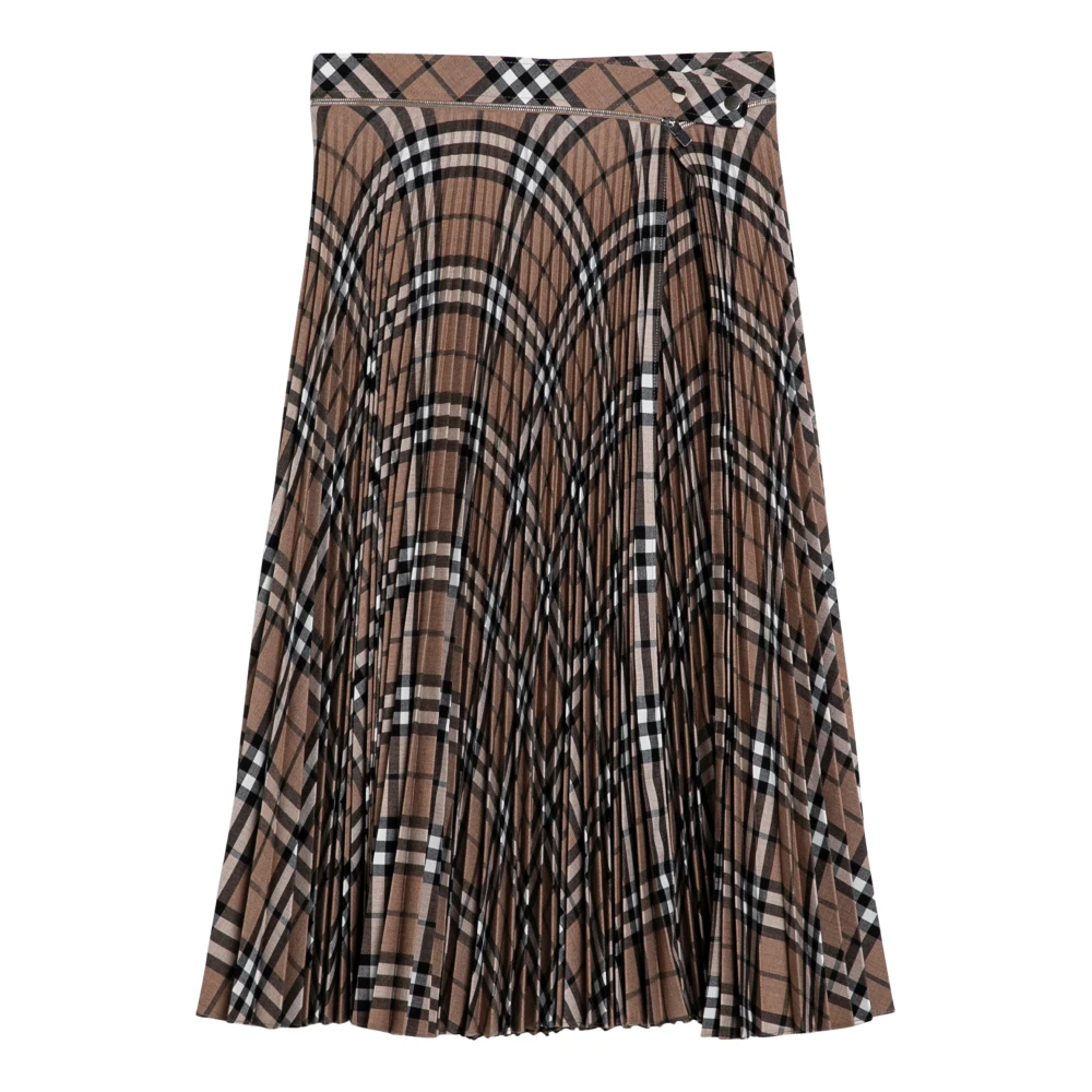 Burberry Geplooide Rok Brown Dames