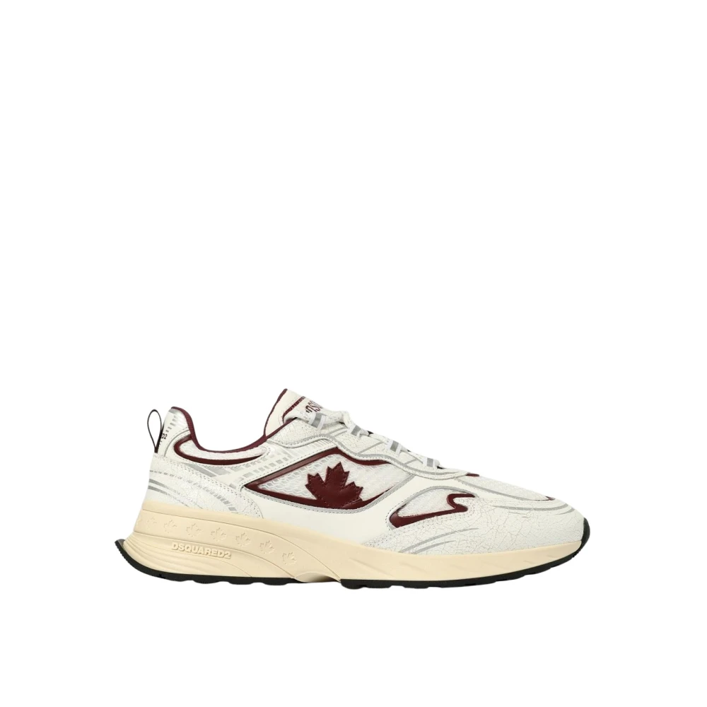 Dsquared2 Men's White Comfortable Athletic Shoes For Casual Everyday Wear
