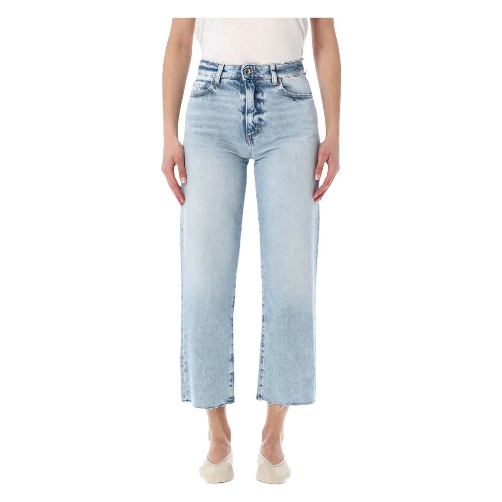Icon Denim Women's Blue Jill Straight-Leg Jeans - Cropped Jeans - W27 - Jeans