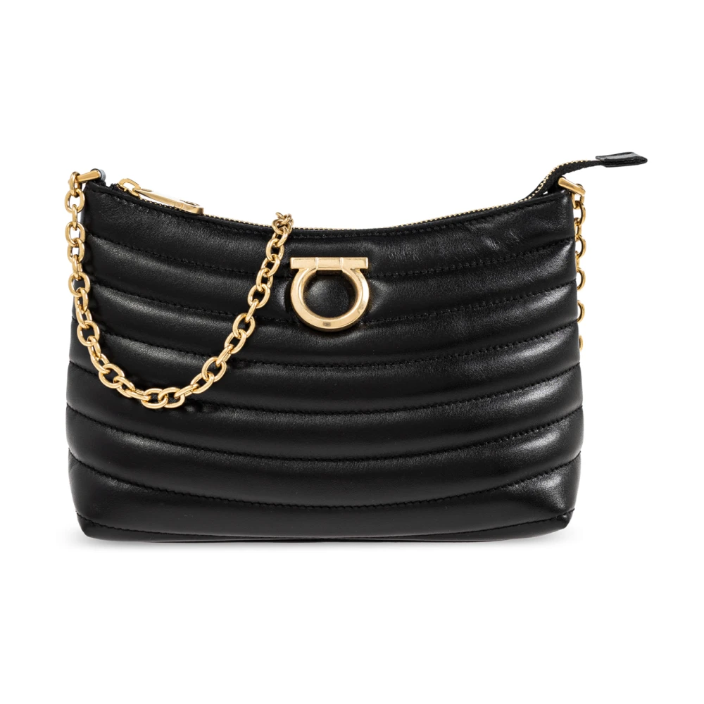 Salvatore Ferragamo Schoudertas Black Dames
